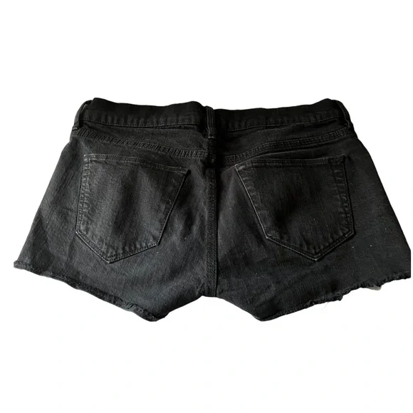 Madewell Black Jean Folded Cutoff Raw Hem Shorts - Picture 3 of 4